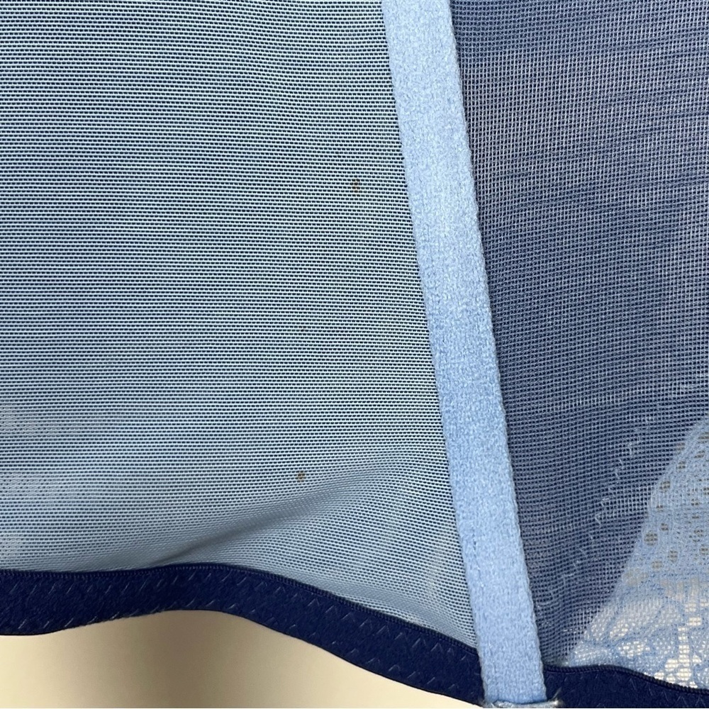 Adored by Adore Me blue lace & mesh longline corset style underwire bra, 3X. - Picture 9 of 10